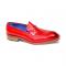 Emilio Franco "Mirko" Red Genuine Italian Calf Leather Loafers.